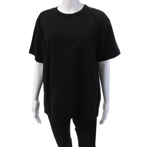 Assembly Label Unisex Black Crewneck Short Sleeve Tee Organic Cotton Size 12